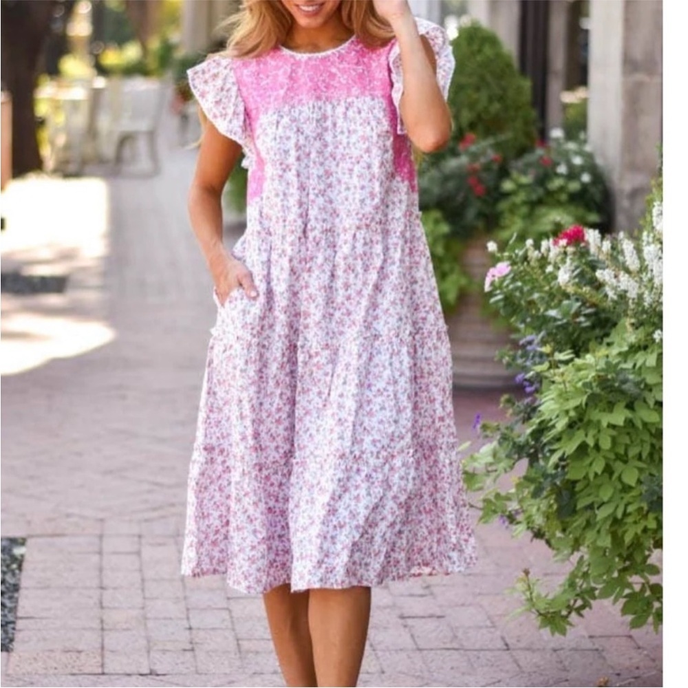Like new XS J. Marie Women's Rosalee Midi Dress Small smoke and pet free EASTER